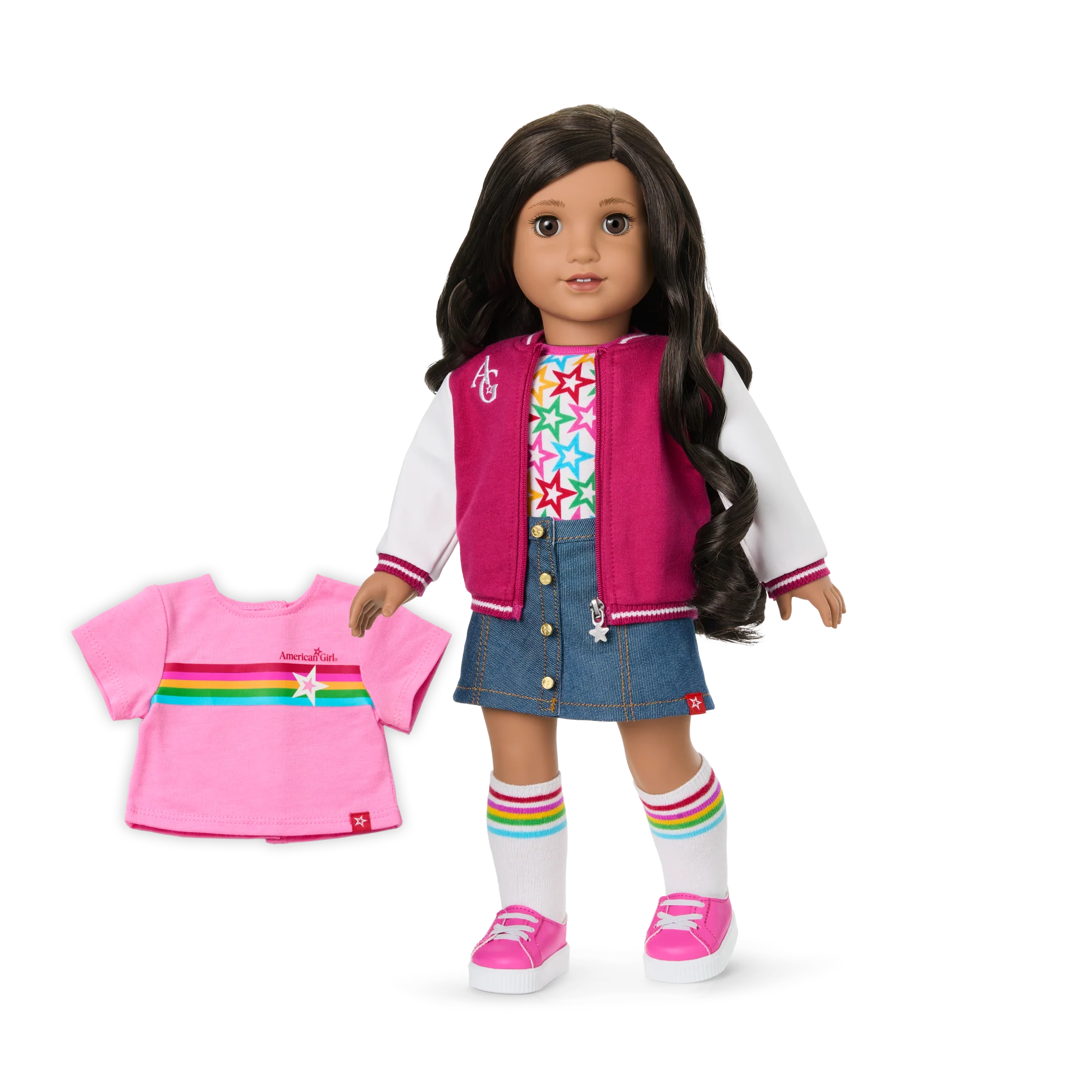 Truly Me™ 18-inch Doll #108 with curly black-brown hair 1 Truly Me™ 18-inch Doll #108 with curly black-brown hair