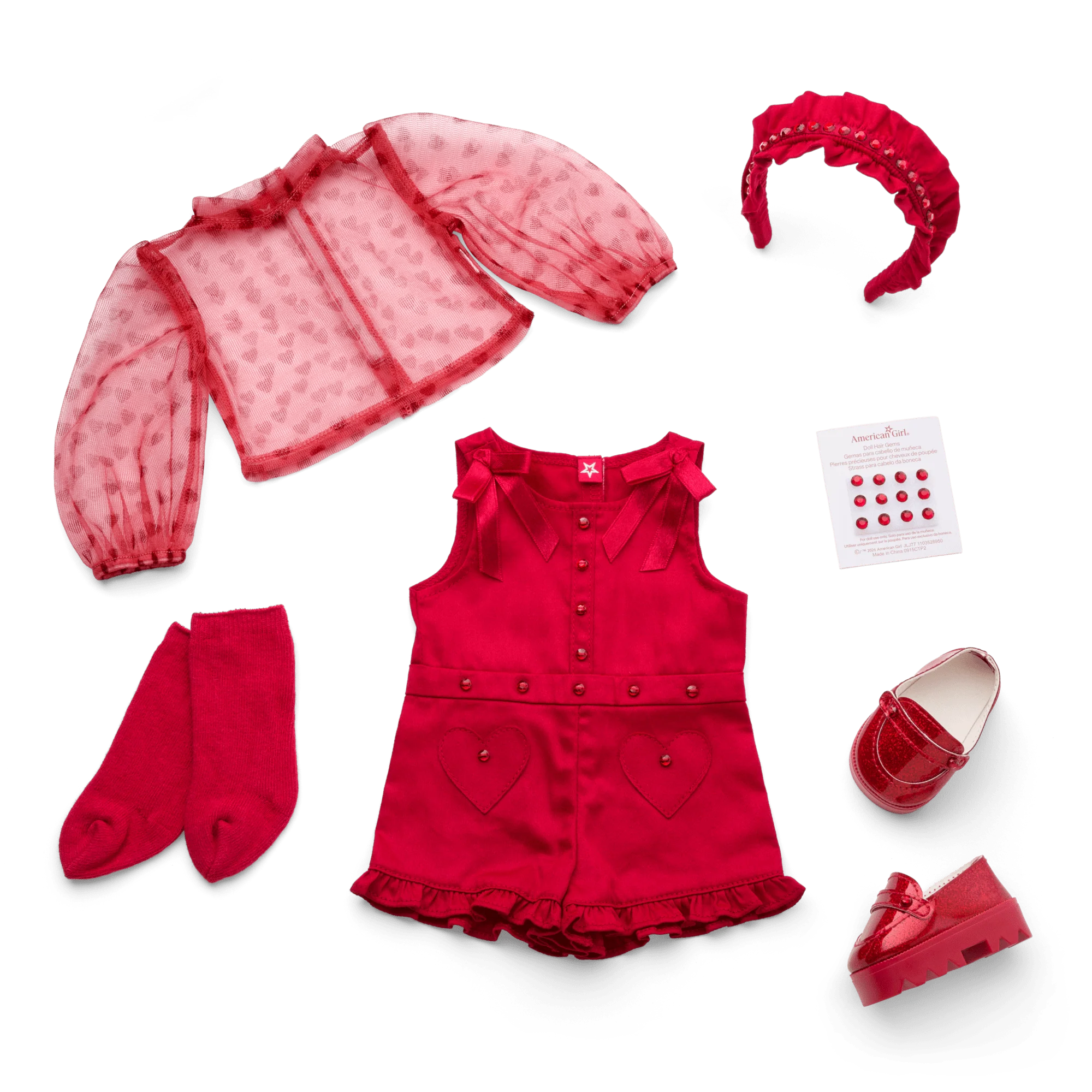 January Garnet Glam Outfit for 18-inch Dolls
