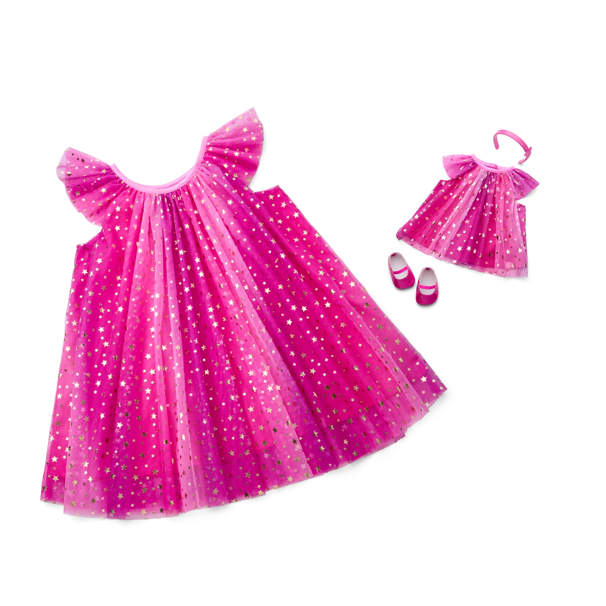 Pink Party-Ready Dresses for Little Girls & Bitty Baby® Dolls 2 Pink Party-Ready Dresses for Little Girls & Bitty Baby® Dolls