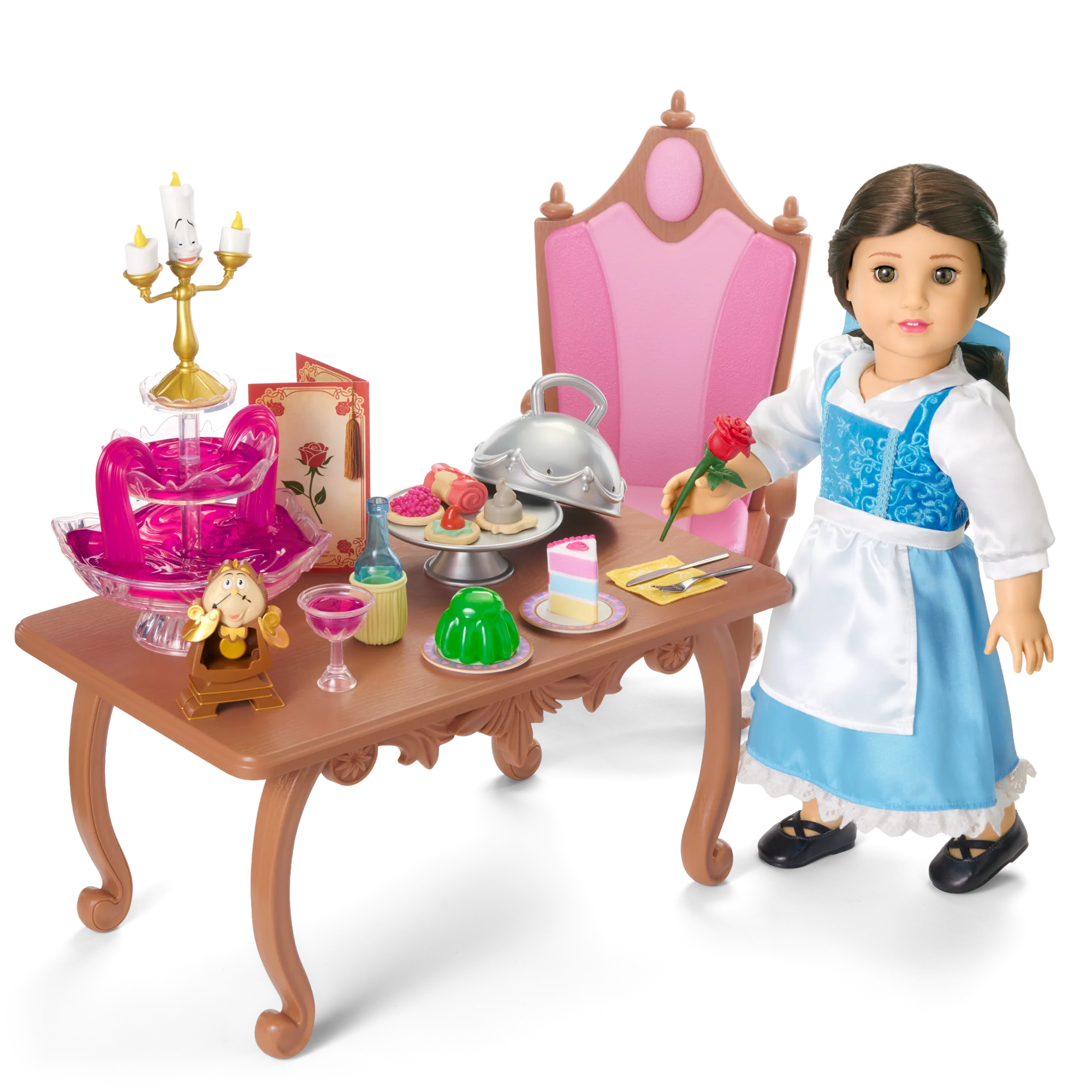Disney Princess Belle Enchanted Castle Dining Set & Friends for 18-inch Dolls by American Girl® 3 Disney Princess Belle Enchanted Castle Dining Set & Friends for 18-inch Dolls by American Girl®