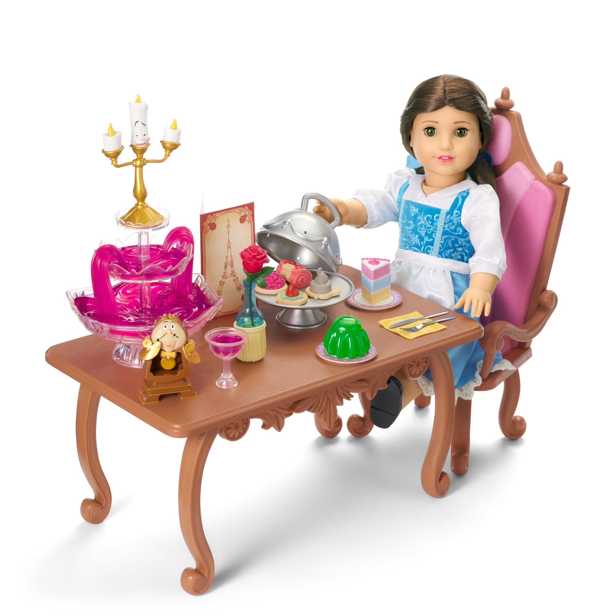 Disney Princess Belle Enchanted Castle Dining Set & Friends for 18-inch Dolls by American Girl® 14 Disney Princess Belle Enchanted Castle Dining Set & Friends for 18-inch Dolls by American Girl®