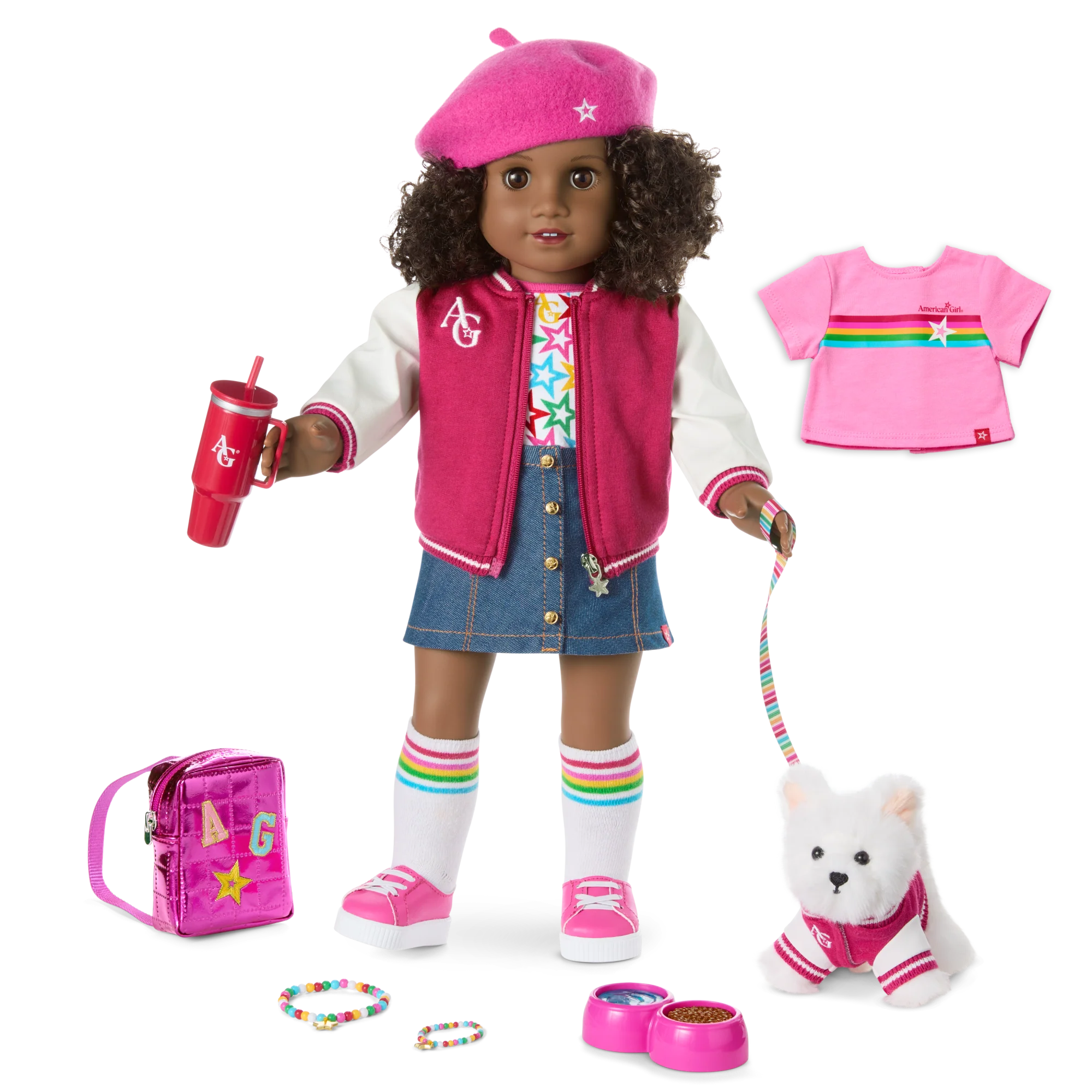 Truly Me™ 18-inch Doll #112, Puppy, Mini Backpack & Accessories AG™ Star Squad Bundle