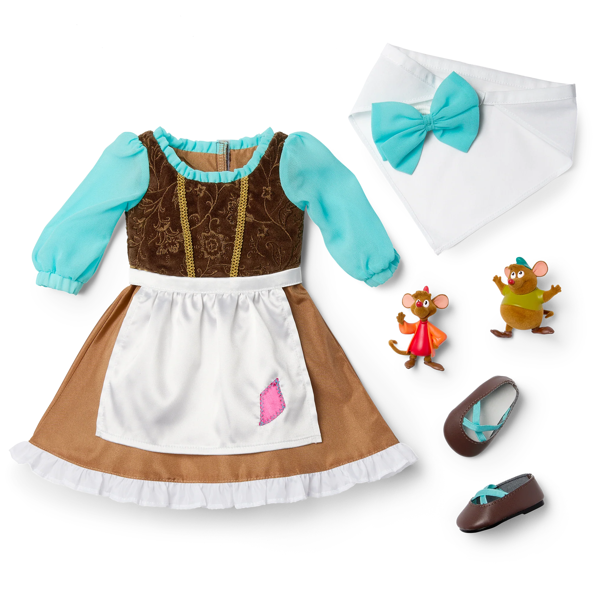 American Girl® Disney Princess Cinderella Day Dress, Friends & Accessories for 18-inch Dolls 1 American Girl® Disney Princess Cinderella Day Dress, Friends & Accessories for 18-inch Dolls
