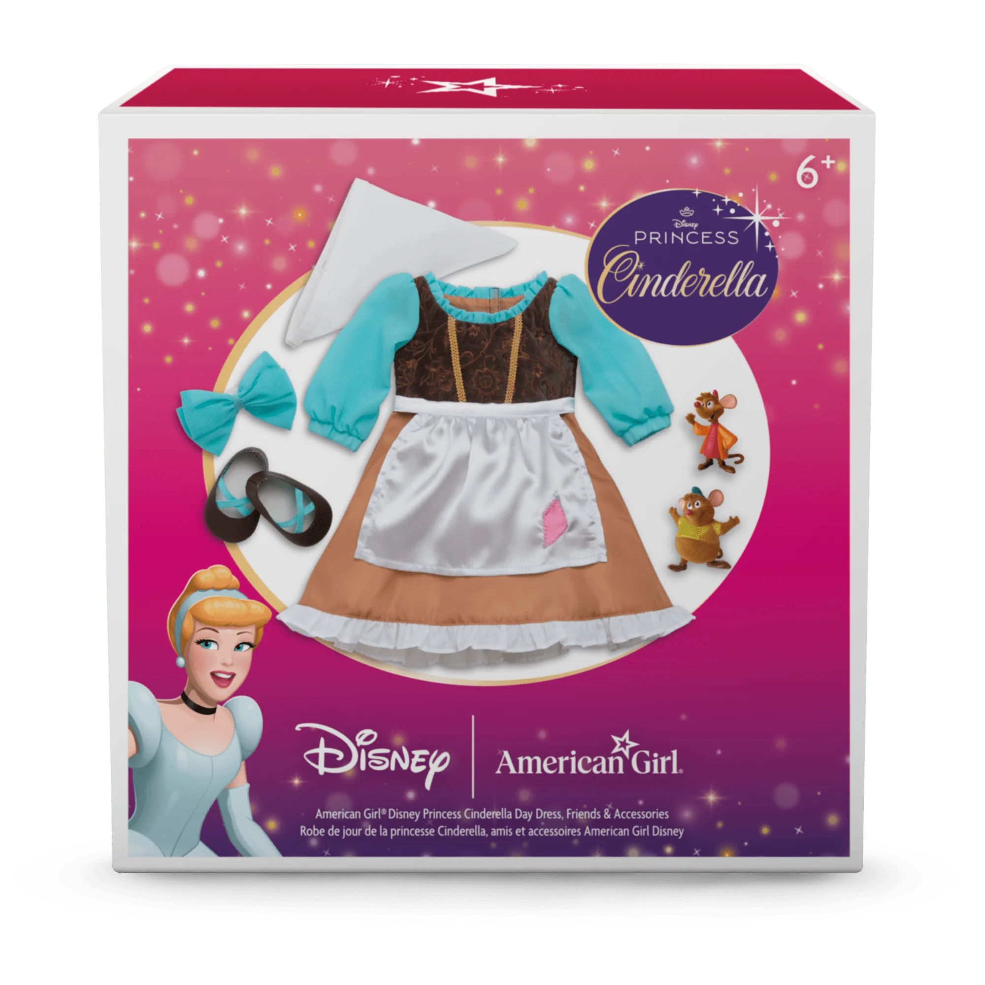 American Girl® Disney Princess Cinderella Day Dress, Friends & Accessories for 18-inch Dolls 9 American Girl® Disney Princess Cinderella Day Dress, Friends & Accessories for 18-inch Dolls