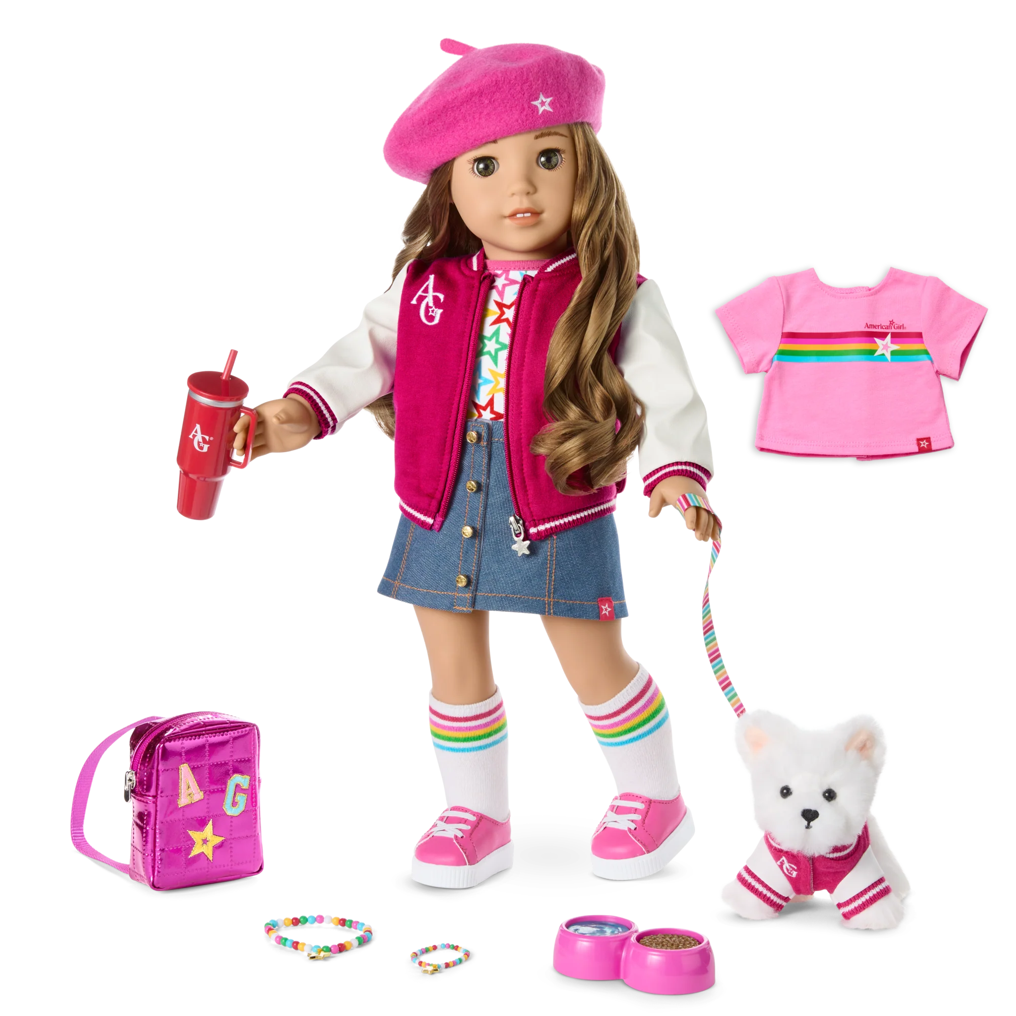 Truly Me™ 18-inch Doll #118, Puppy, Mini Backpack & Accessories AG™ Star Squad Bundle