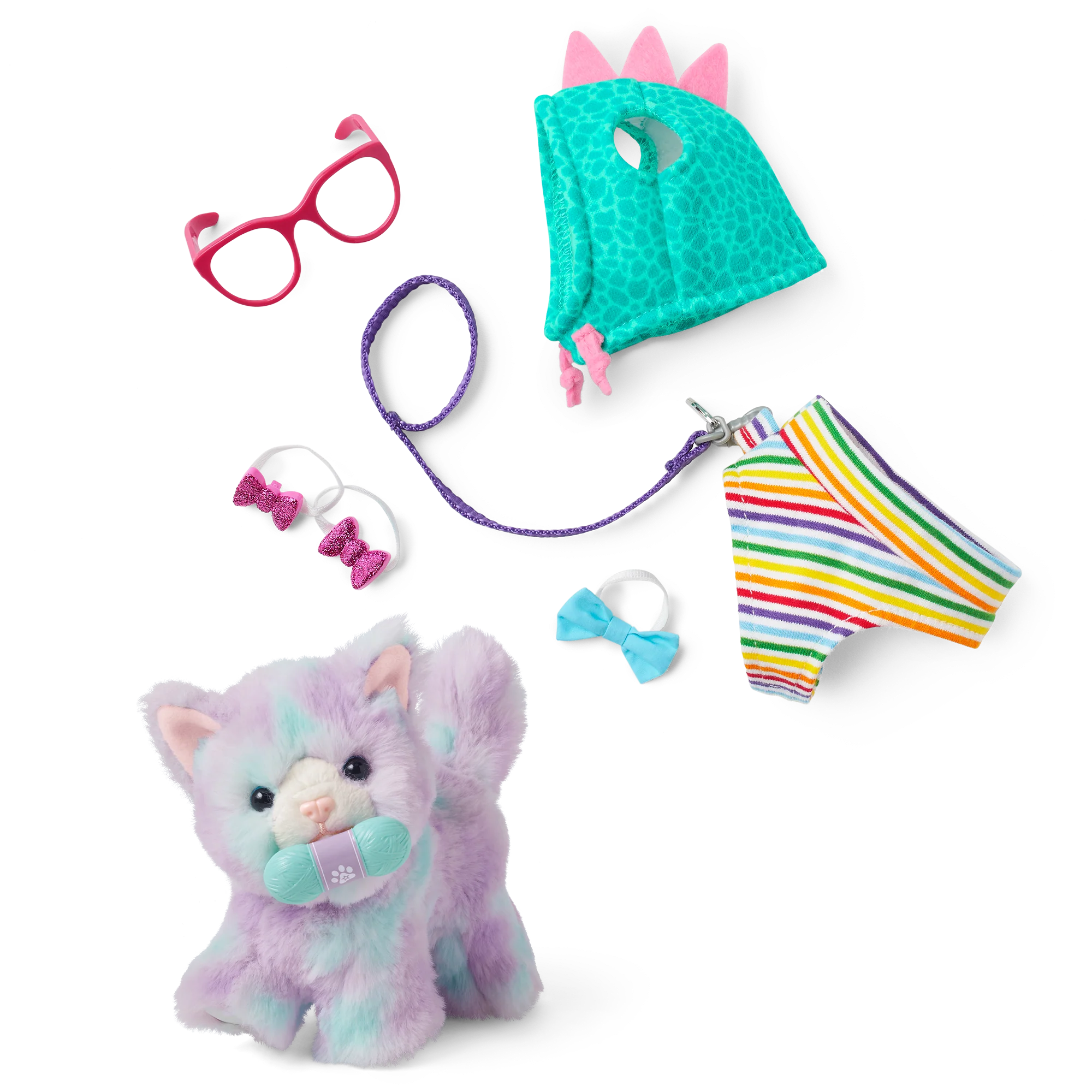 Purrpley Pink Kitty Cat for 18-inch Dolls & Fancy Pet Fashion Accessories 1 Purrpley Pink Kitty Cat for 18-inch Dolls & Fancy Pet Fashion Accessories