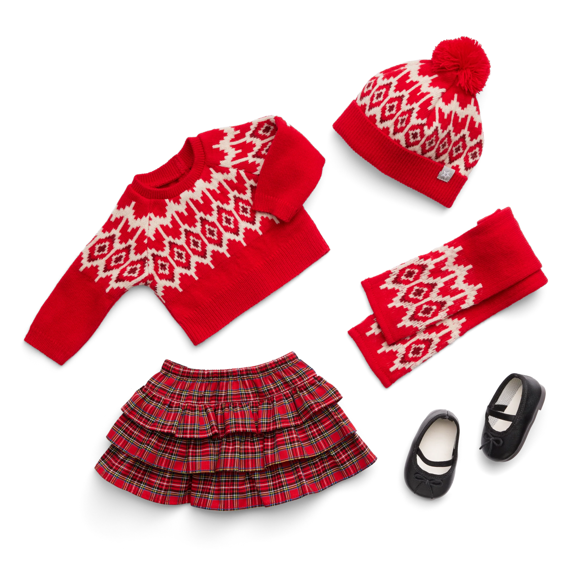 American Girl® x J.Crew Fair Isle Hearts Sweater & Plaid Skirt Bundle for 18-inch Dolls 2 American Girl® x J.Crew Fair Isle Hearts Sweater & Plaid Skirt Bundle for 18-inch Dolls