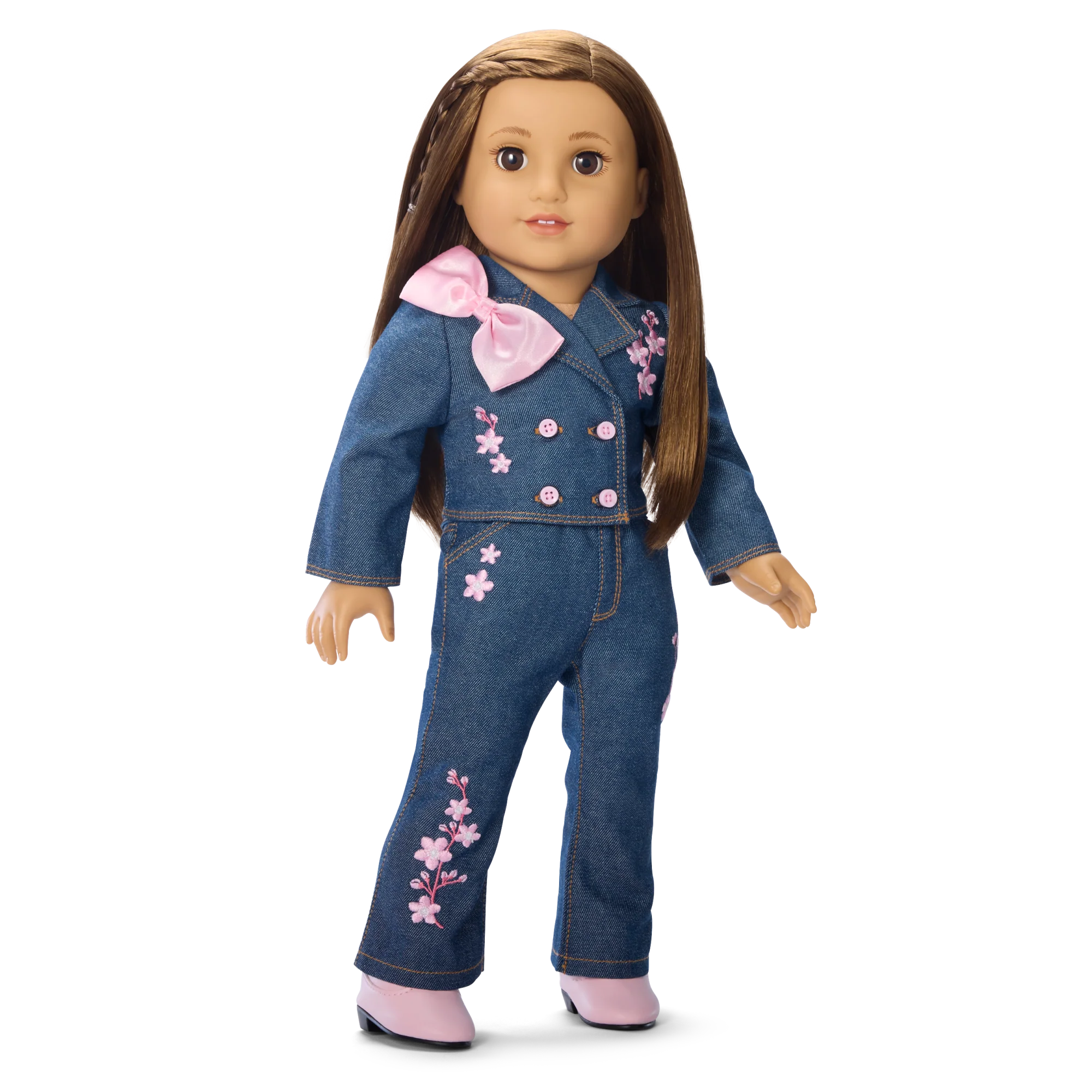 AG™ x Harlem’s Fashion Row Cherry Blossom Couture Embroidered Jean Set for 18-inch Dolls 2 AG™ x Harlem’s Fashion Row Cherry Blossom Couture Embroidered Jean Set for 18-inch Dolls