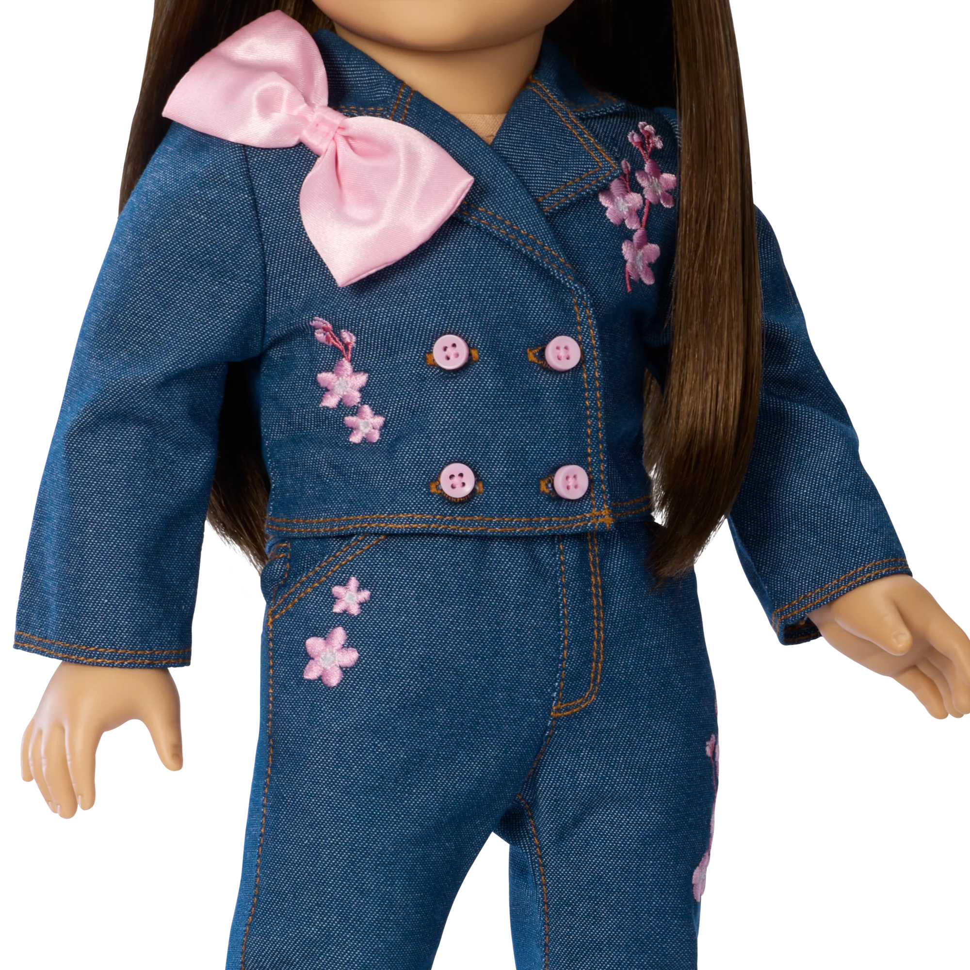 AG™ x Harlem’s Fashion Row Cherry Blossom Couture Embroidered Jean Set for 18-inch Dolls 4 AG™ x Harlem’s Fashion Row Cherry Blossom Couture Embroidered Jean Set for 18-inch Dolls