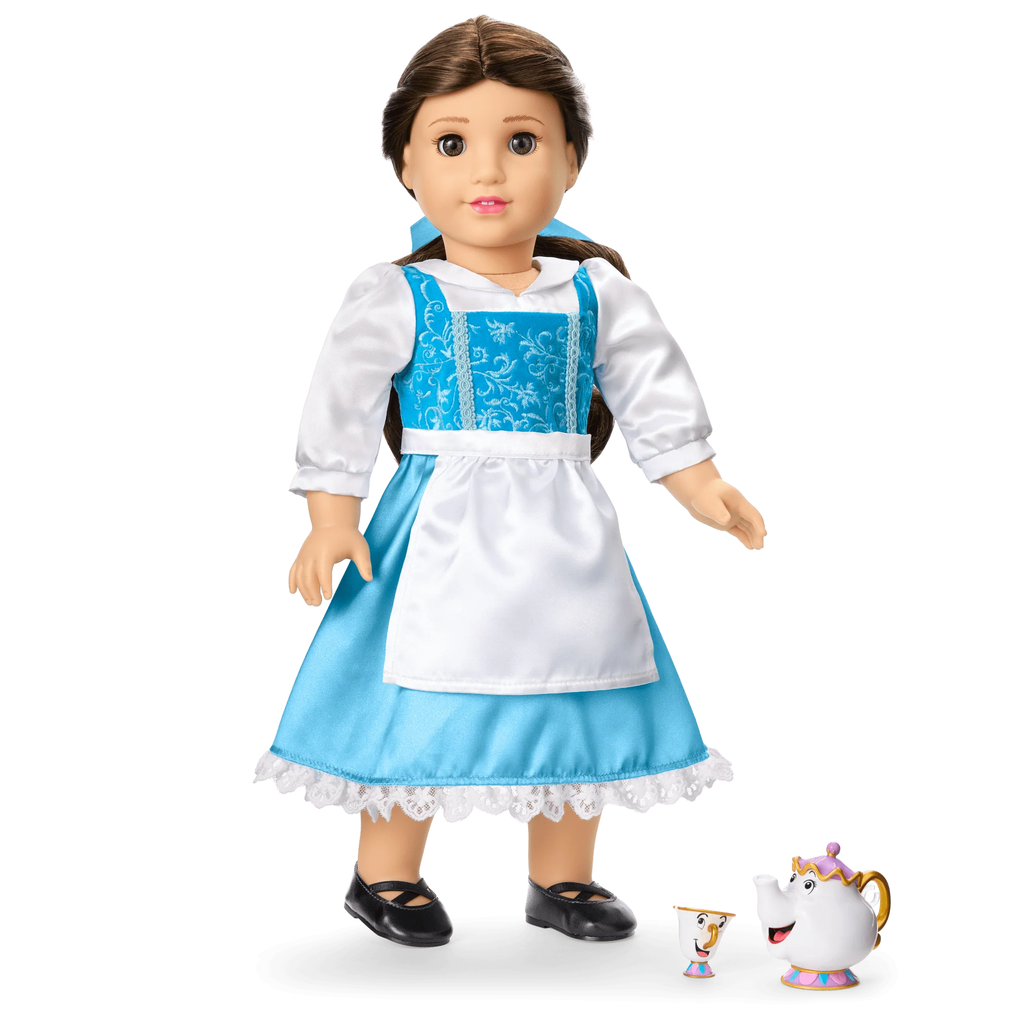 American Girl® Disney Princess Belle Blue Dress, Mrs. Potts, Chip & Accessories for 18-inch Dolls 2 American Girl® Disney Princess Belle Blue Dress, Mrs. Potts, Chip & Accessories for 18-inch Dolls