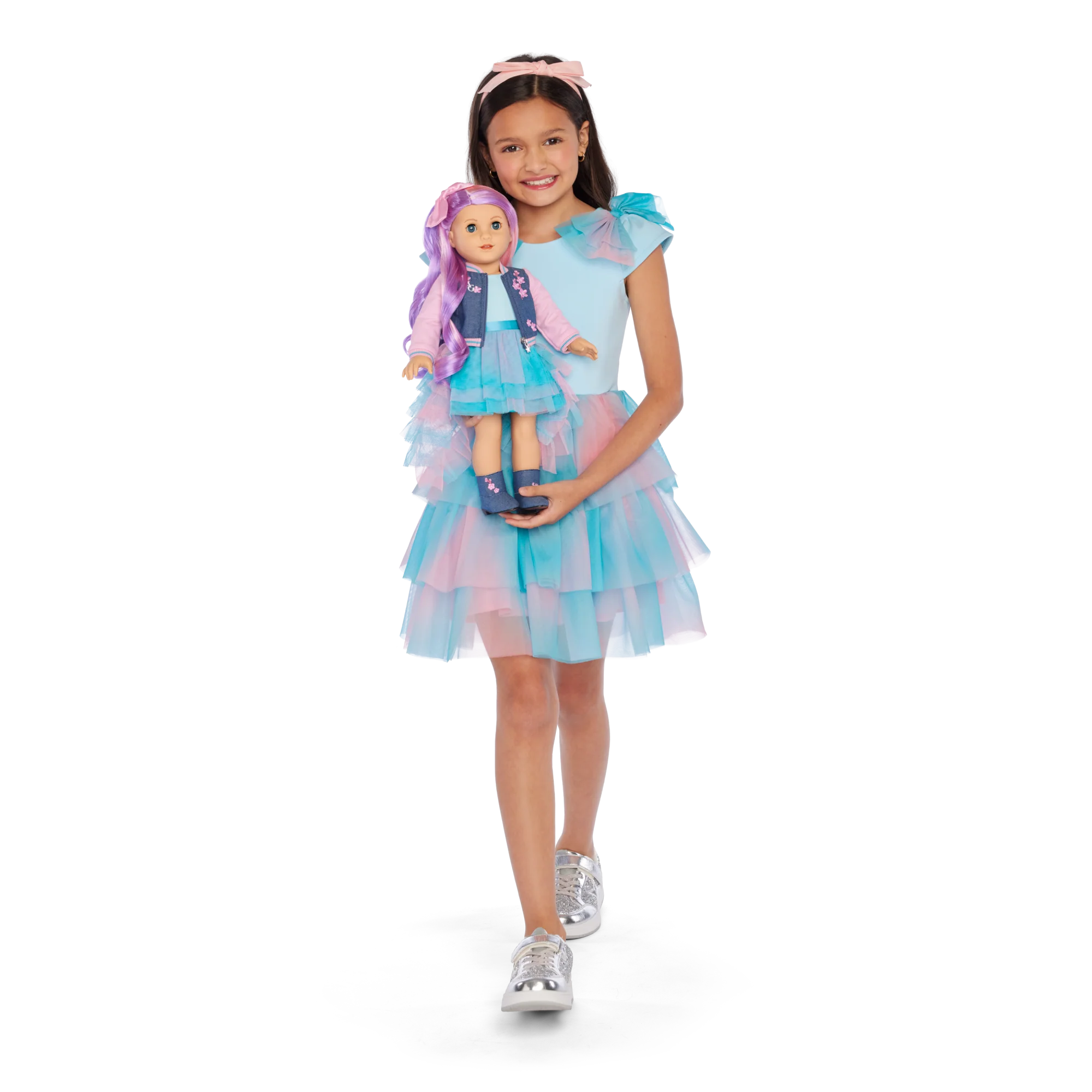 AG™ x Harlem’s Fashion Row Cherry Blossom Couture Ruffle Dress for Girls & 18-inch Dolls