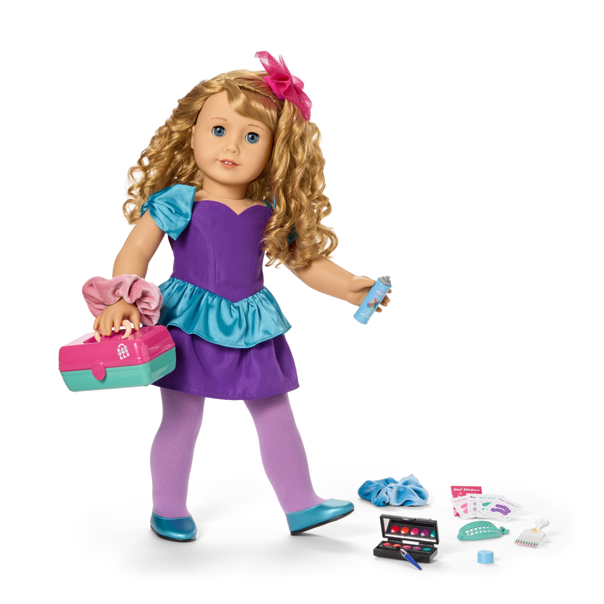Courtney’s™ Party Dress, Caboodles® & Hair Accessories for 18-inch Dolls (Historical Characters) 1 Courtney’s™ Party Dress, Caboodles® & Hair Accessories for 18-inch Dolls (Historical Characters)