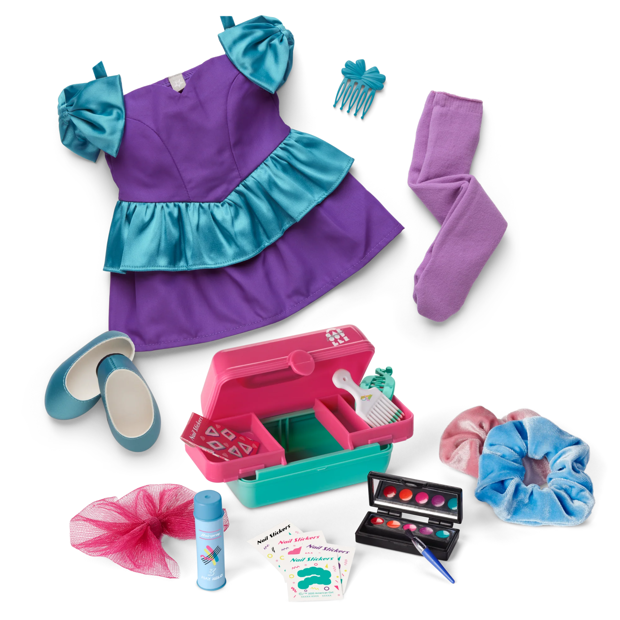 Courtney’s™ Party Dress, Caboodles® & Hair Accessories for 18-inch Dolls (Historical Characters) 2 Courtney’s™ Party Dress, Caboodles® & Hair Accessories for 18-inch Dolls (Historical Characters)