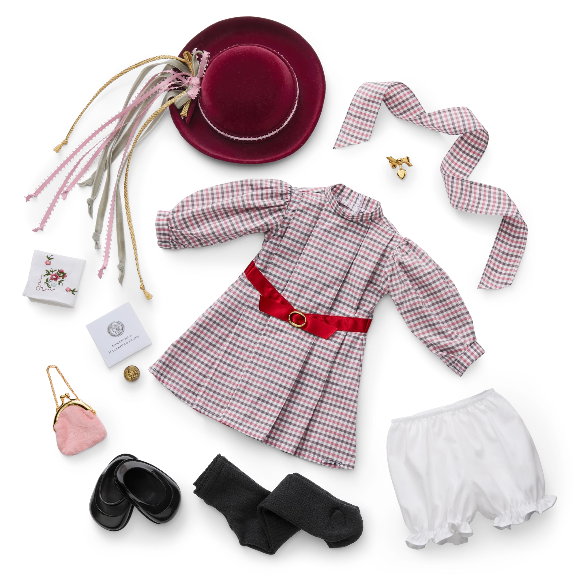 Samantha Parkington™ 18-inch Doll & Cranberry Party Dress Bundle (Historical Characters) 5 Samantha Parkington™ 18-inch Doll & Cranberry Party Dress Bundle (Historical Characters)