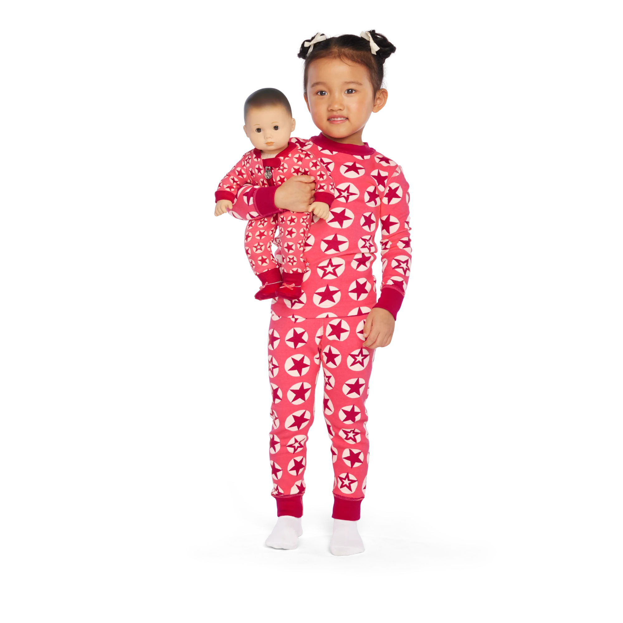 American Girl® x Hanna Andersson Berry Bright Stars Pajamas for Little Girls & Bitty Baby® Dolls