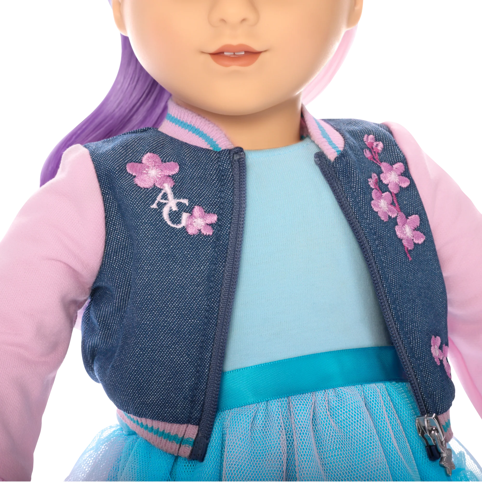 AG™ x Harlem’s Fashion Row Cherry Blossom Couture 2-in-1 Ruffle Dress & Jacket for 18-inch Dolls 4 AG™ x Harlem’s Fashion Row Cherry Blossom Couture 2-in-1 Ruffle Dress & Jacket for 18-inch Dolls