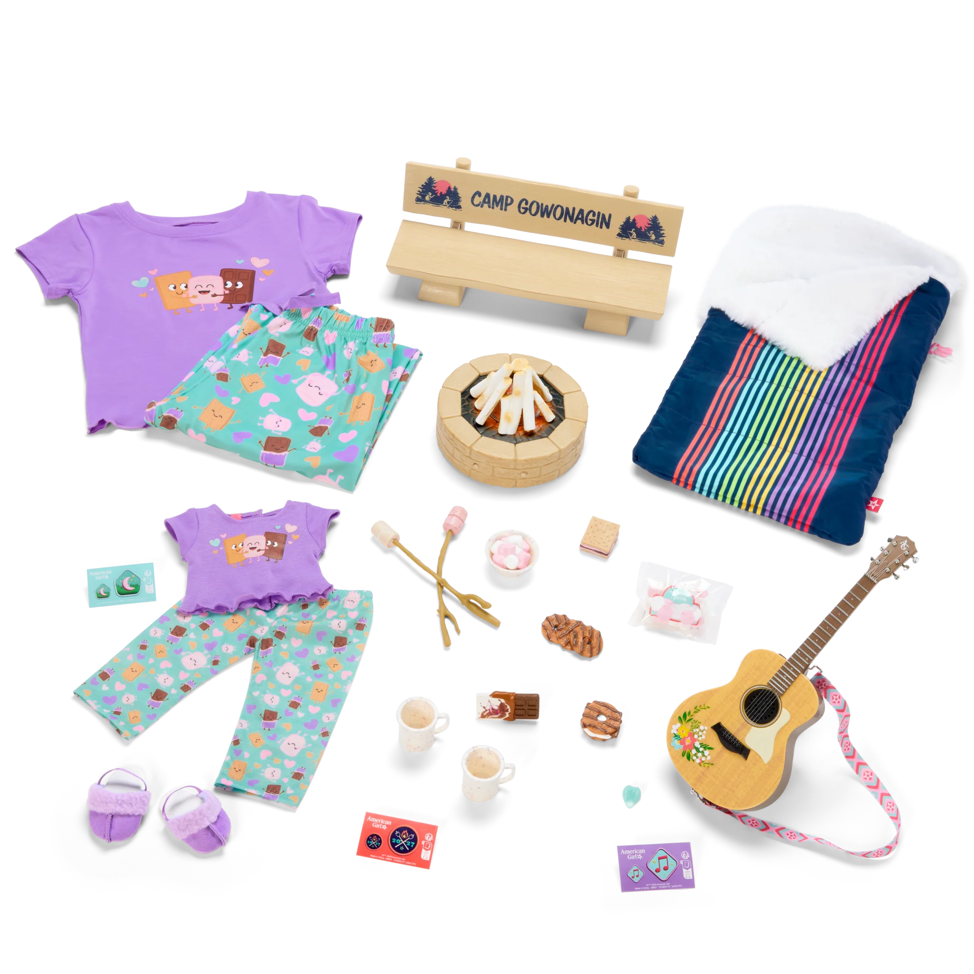 Daisy Davenport’s™ Campfire, Guitar & PJs Bundle for Girls & 18-inch Dolls (Girl of the Year™ 2027)