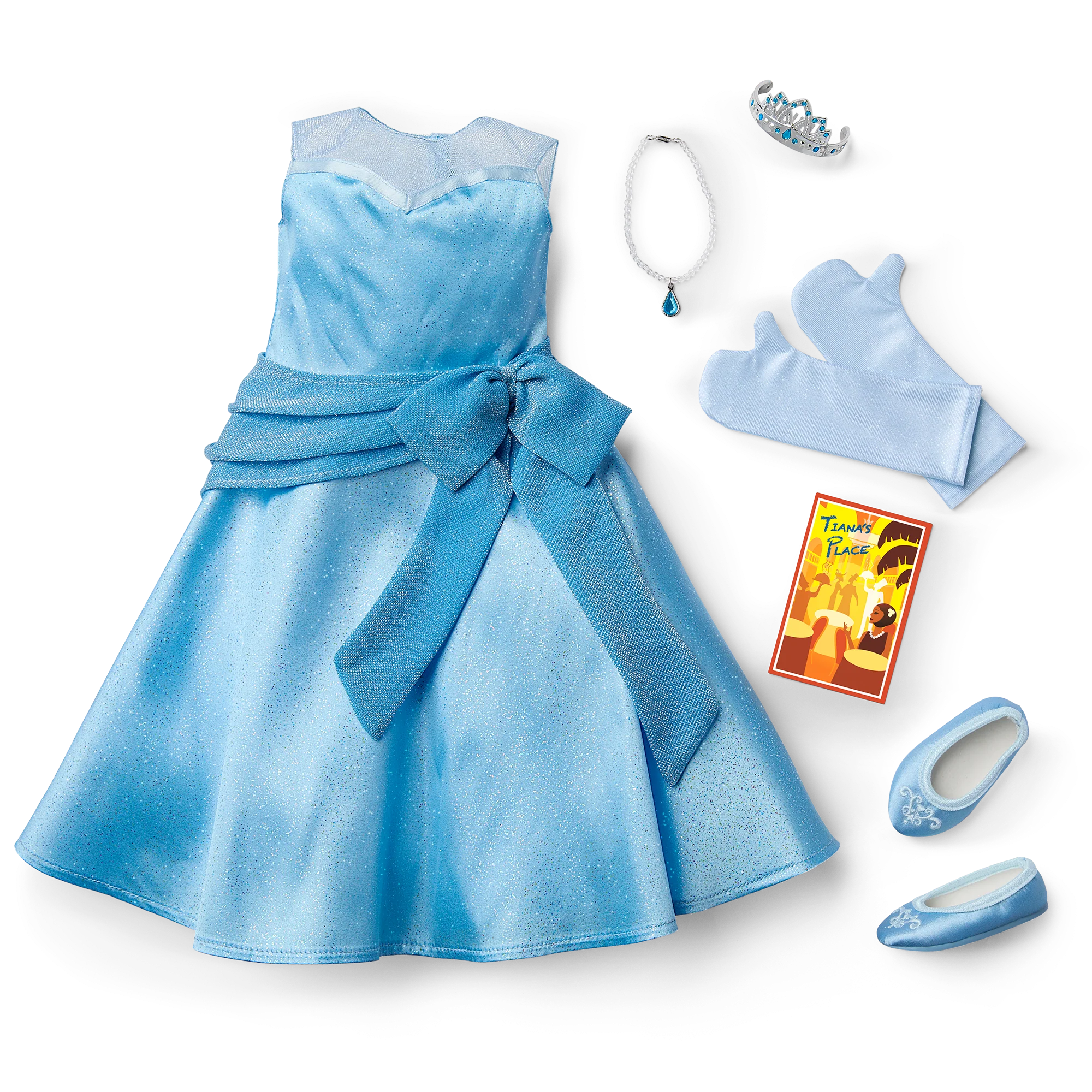 American Girl® Disney Princess Tiana Evening Star Dress & Accessories for 18-inch Dolls
