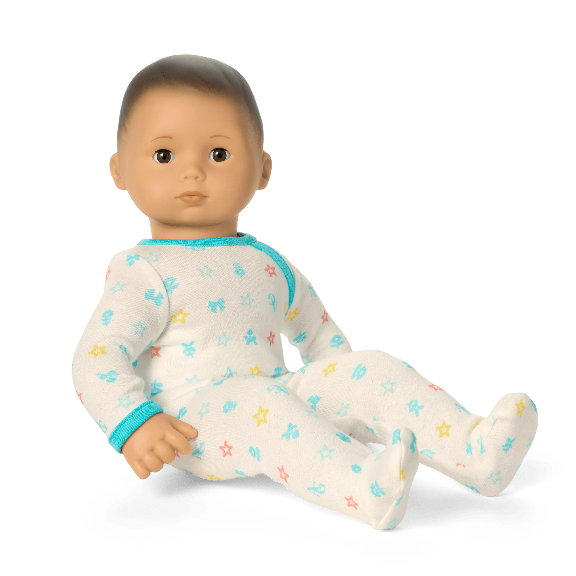 Bitty Baby® Doll #4 with black hair in Pastel Blue